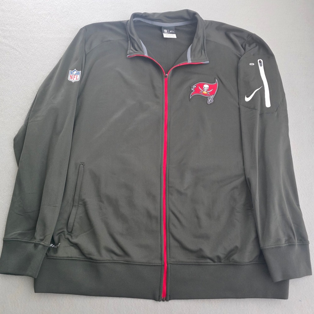 Nike NFL Tampa Bay Buccaneers Dri-FIT Full Zip Track Jacket Mens XL Gray